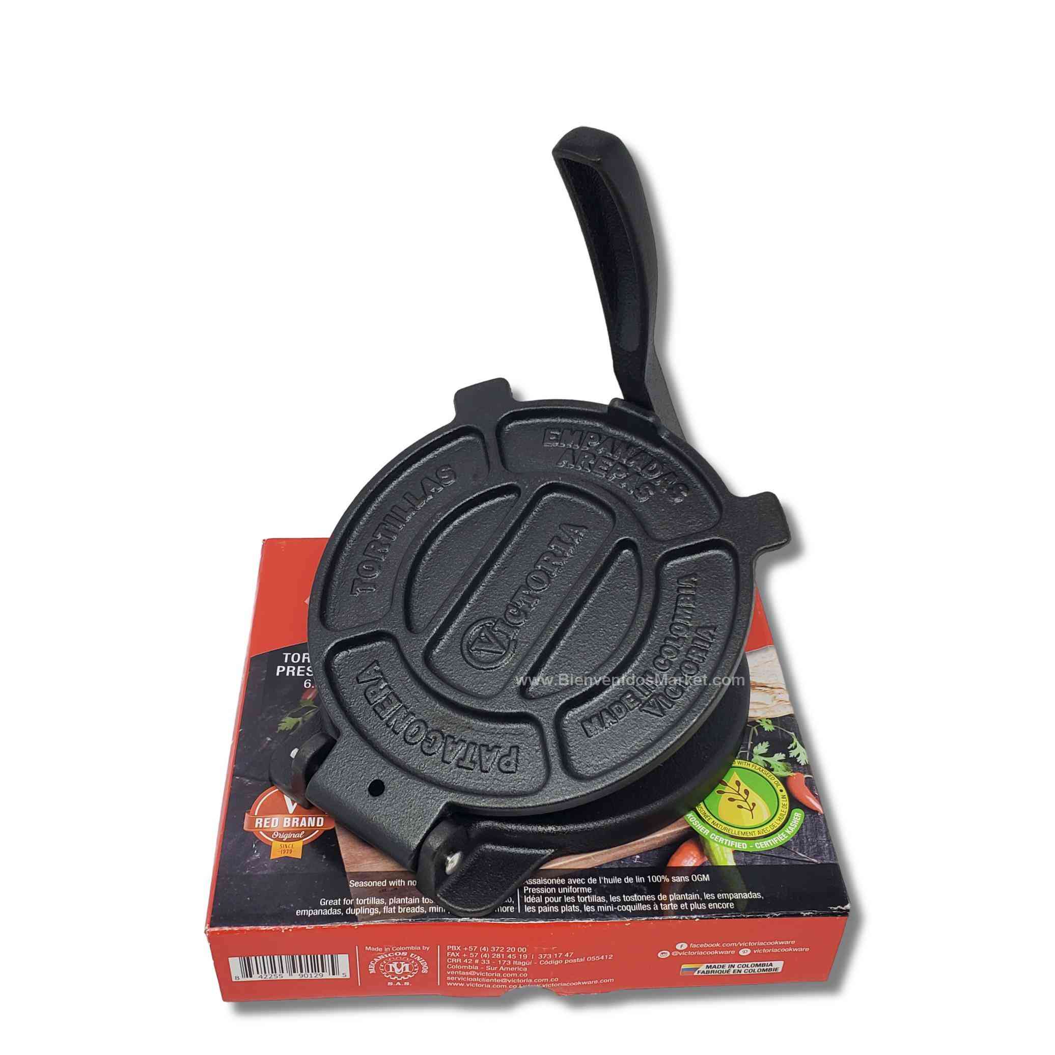 Victoria 8 Cast Iron Tortilla Press and Pataconera - Victoria